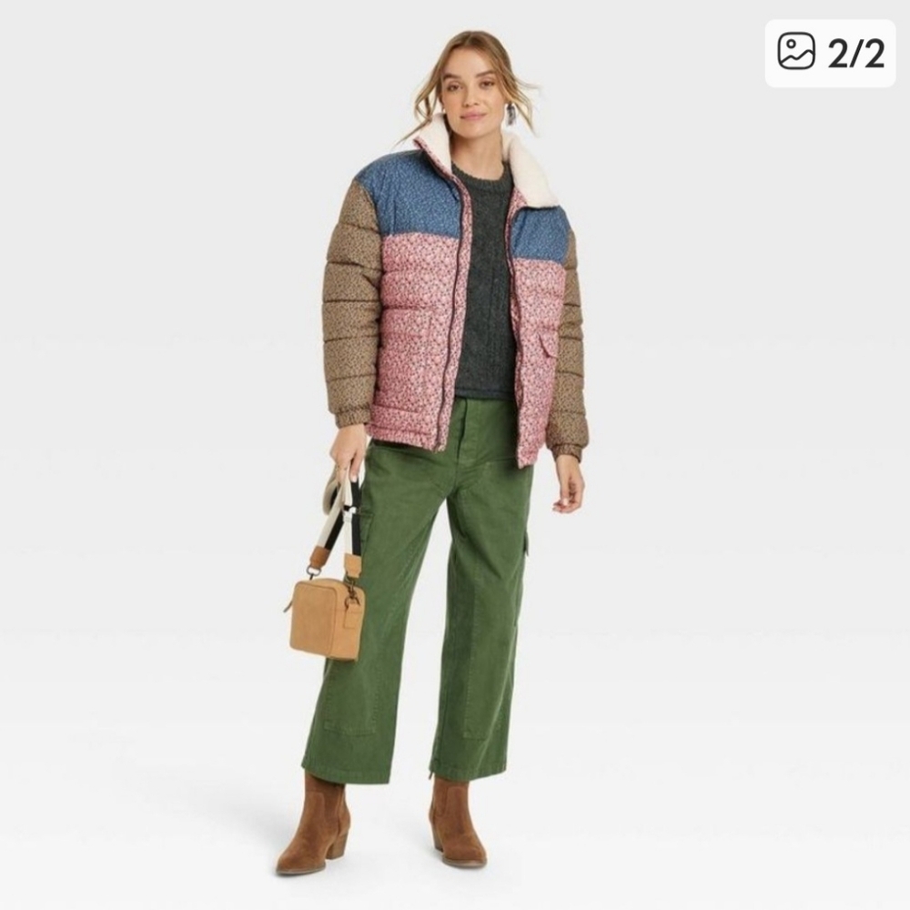 Universal Thread Multicolor Puffer Jacket - Picture 15 of 16